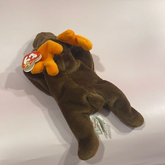 1993 Vintage Chocolate the Moose Ty Original Beanie Baby 9” PVC Pellets NWT EUC - Picture 3 of 9